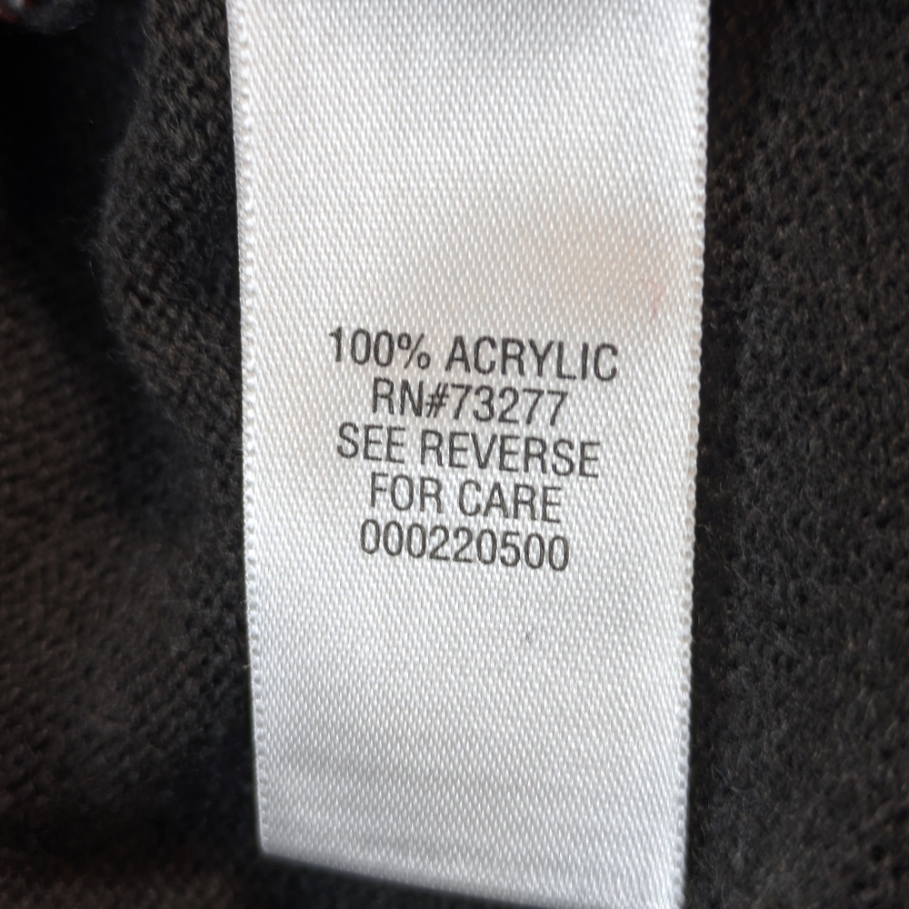 Croft & Barrow Women's Argyle Cardigan Charcoal Red Preppy Academia Classic 4X - Picture 8 of 9